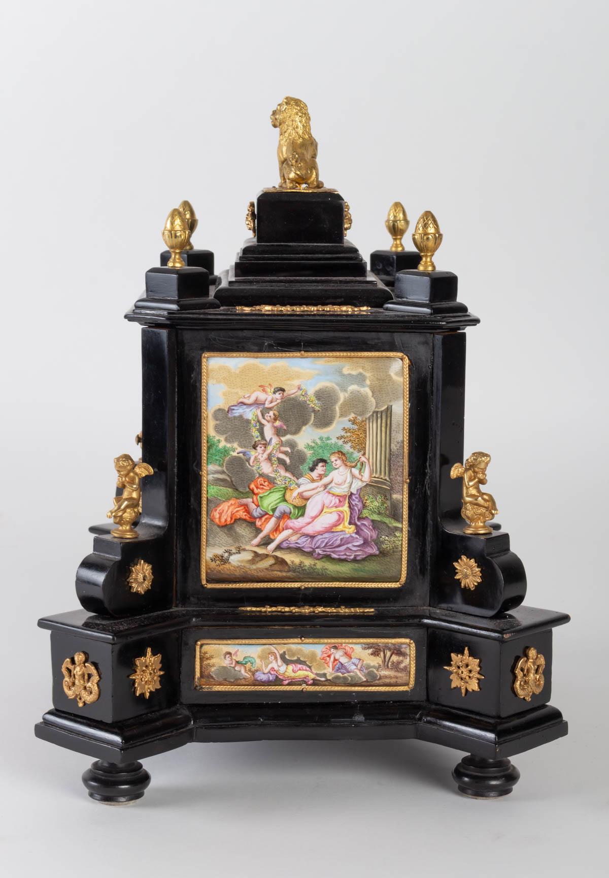 Miniature Cabinet, Vienna, Enamel and Gilded Bronze, Enameled Porcelain 2