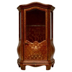 Miniature Cabinet with Gilt Embossed Leather