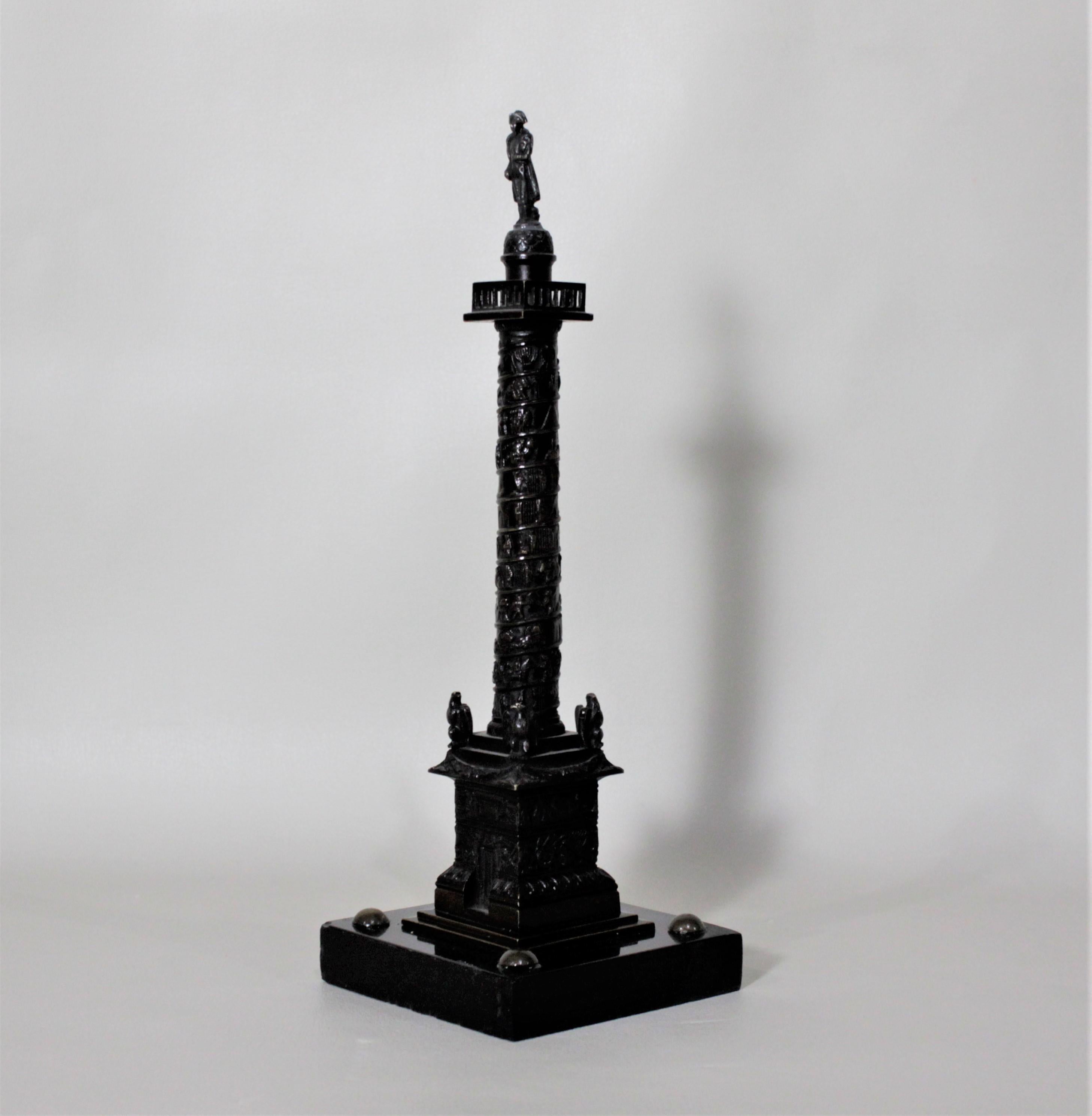 Français Sculpture architecturale miniature en bronze coulé Grand Tour de la colonne du Trajan en vente