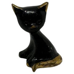 Figurine de chat miniature par Walter Bosse, vers 1950