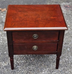 Miniature Cherry Two-Drawer Dresser Top Storage Table