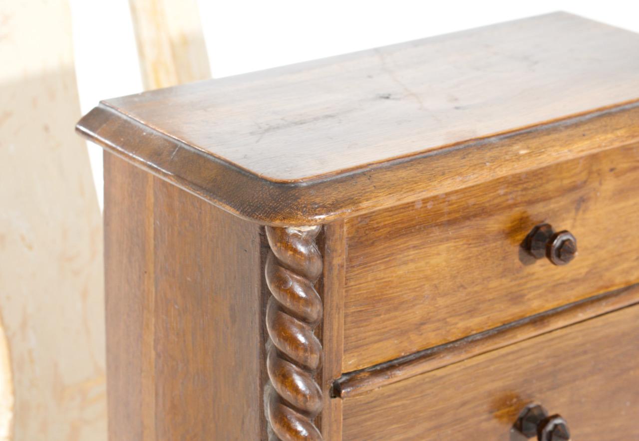 Charming miniature chest of drawers in original patina, circa 1850.