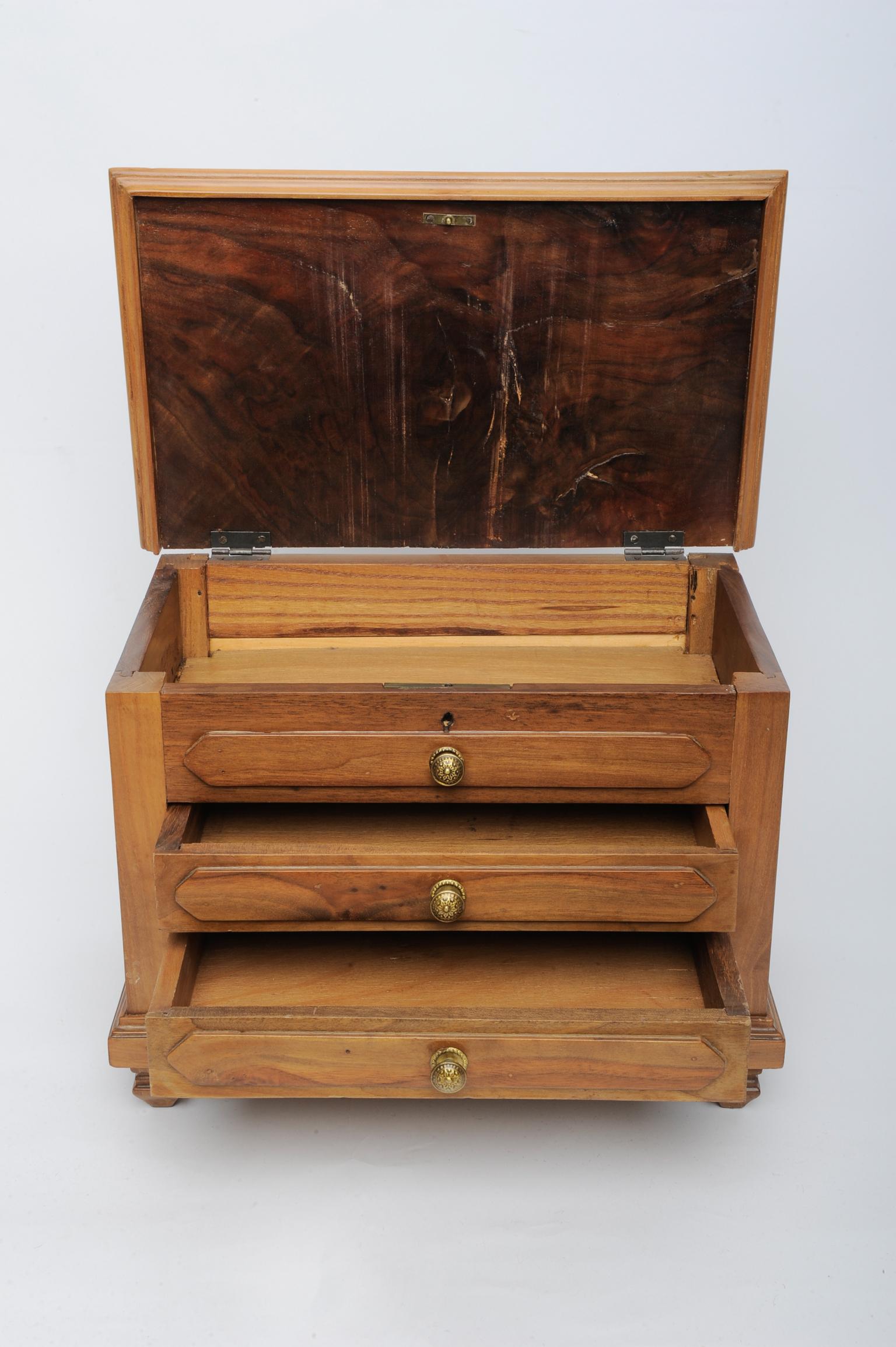 Louis Philippe Miniature Chest with Secret For Sale