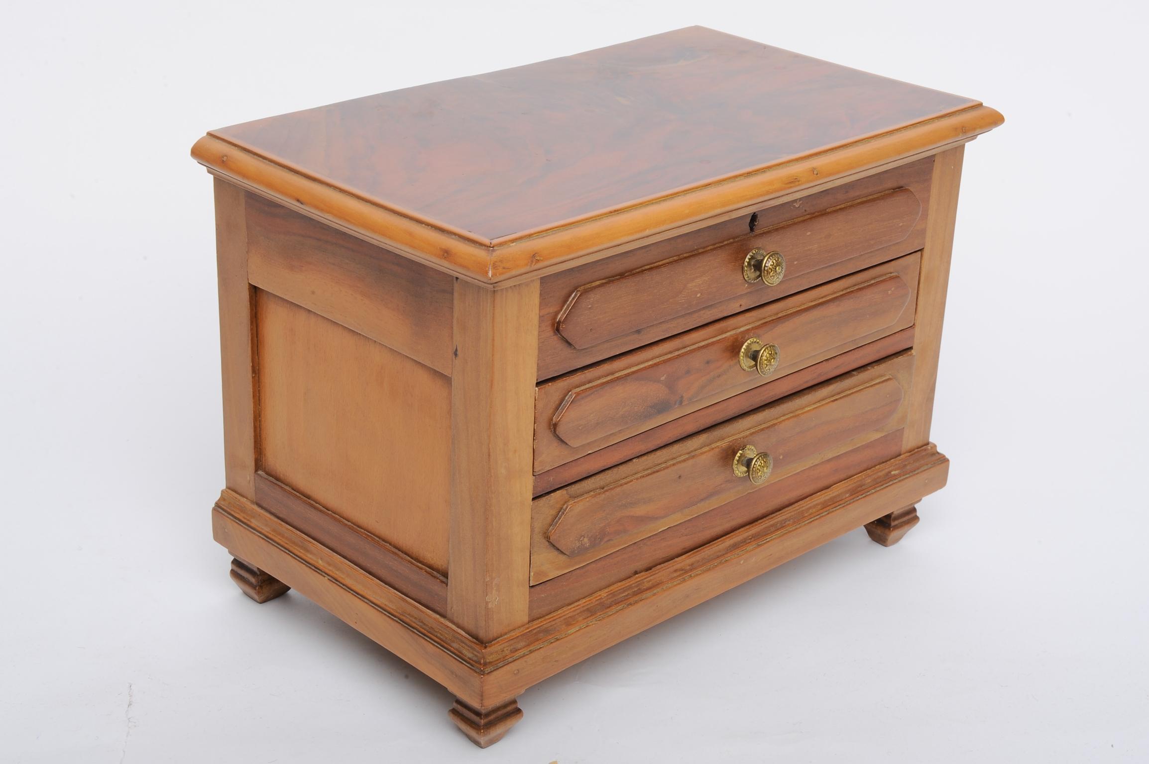 19th Century Miniature Chest with Secret For Sale