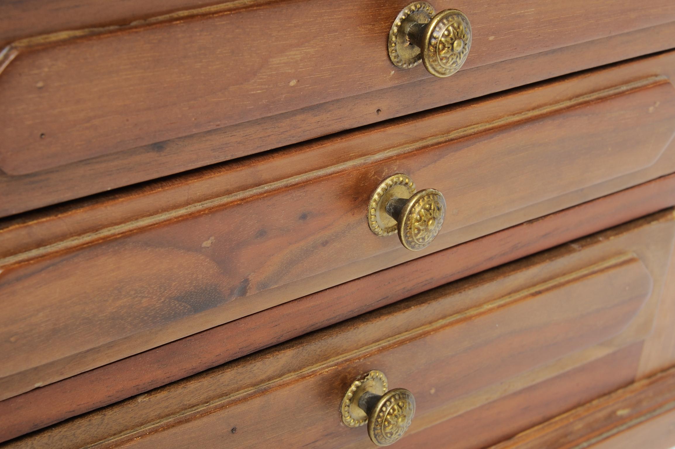 Fruitwood Miniature Chest with Secret For Sale