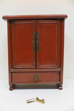 Miniature Chine Red Cabinet