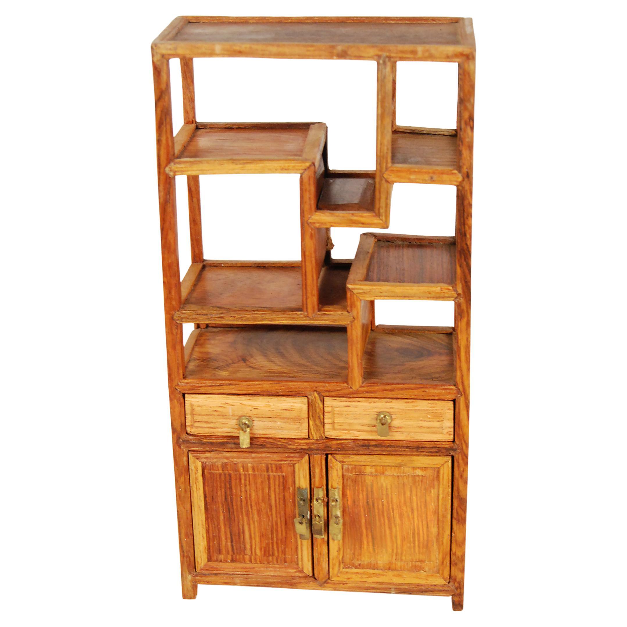 Miniature Chinese Etagere Bookcase For Sale