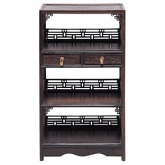 Used Miniature Chinese Hardwood Bookcase