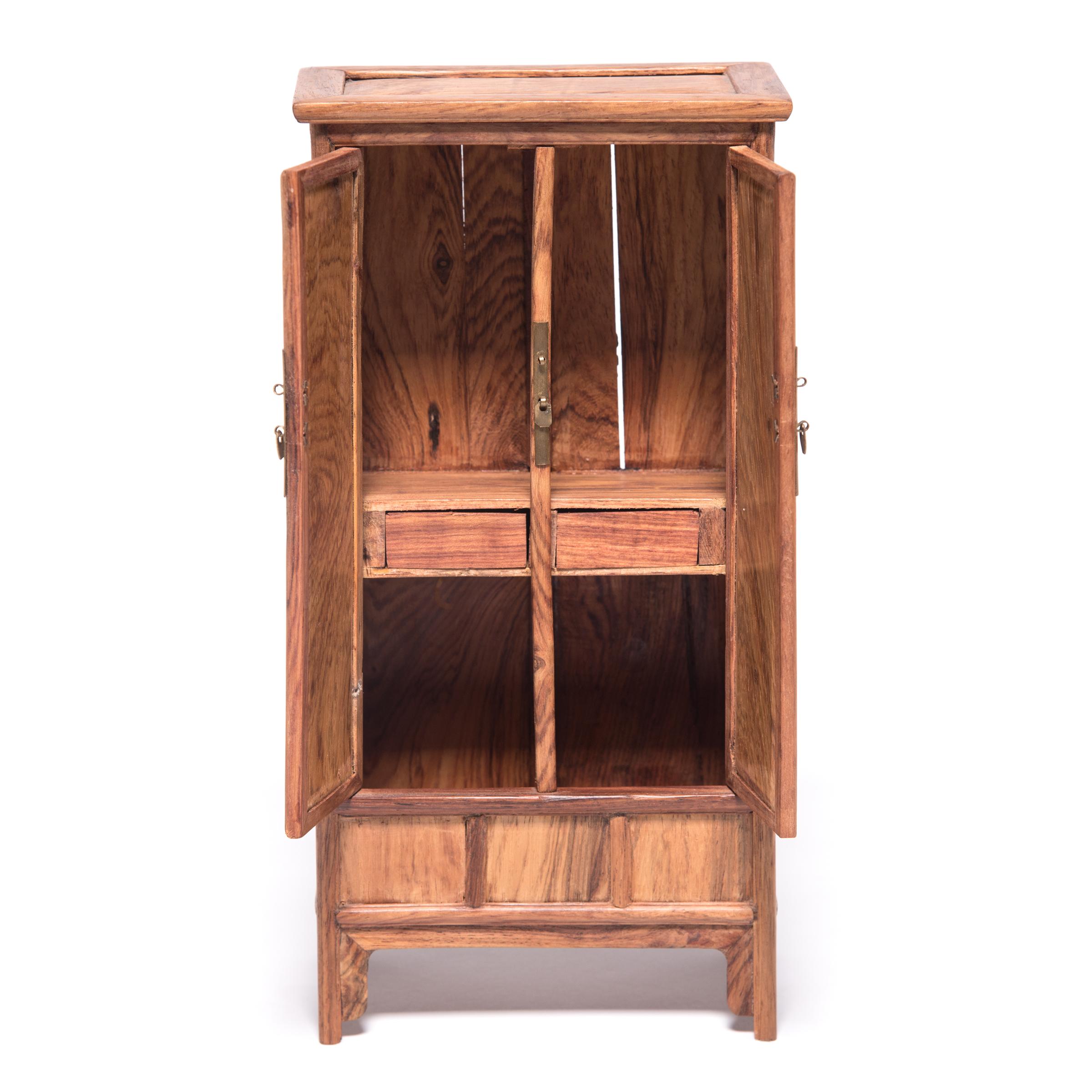 Hardwood Miniature Chinese Noodle Cabinet For Sale