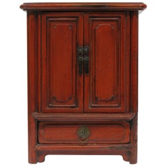 Miniature Chinese Red Cabinet