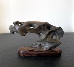 Miniature Chinese Scholar Taihu Stone on Display Stand