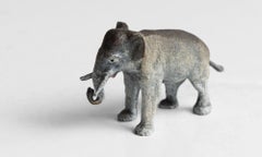 Miniature Cold Painted / Enameled Bronze Elephant