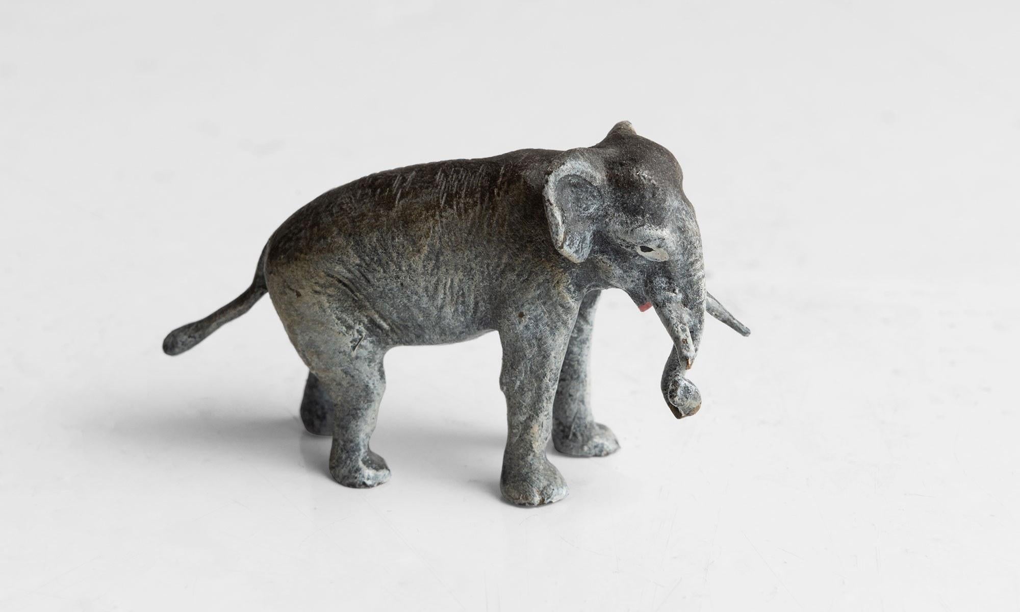 Austrian Miniature Cold Painted / Enameled Bronze Elephant