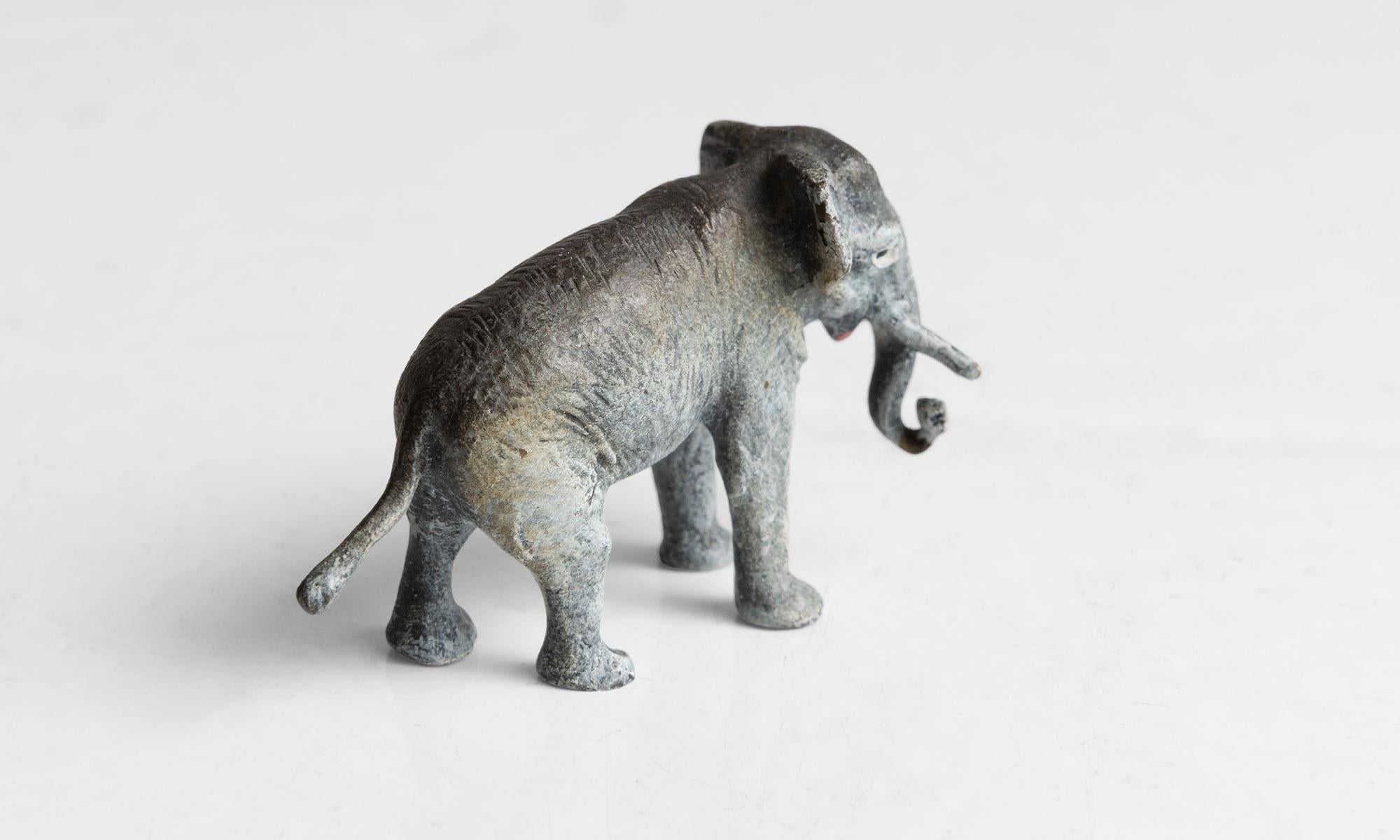 Cold-Painted Miniature Cold Painted / Enameled Bronze Elephant