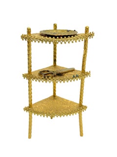 Miniature Corner Shelf Erhard & Söhne Antique German Dollhouse Toy 1900s