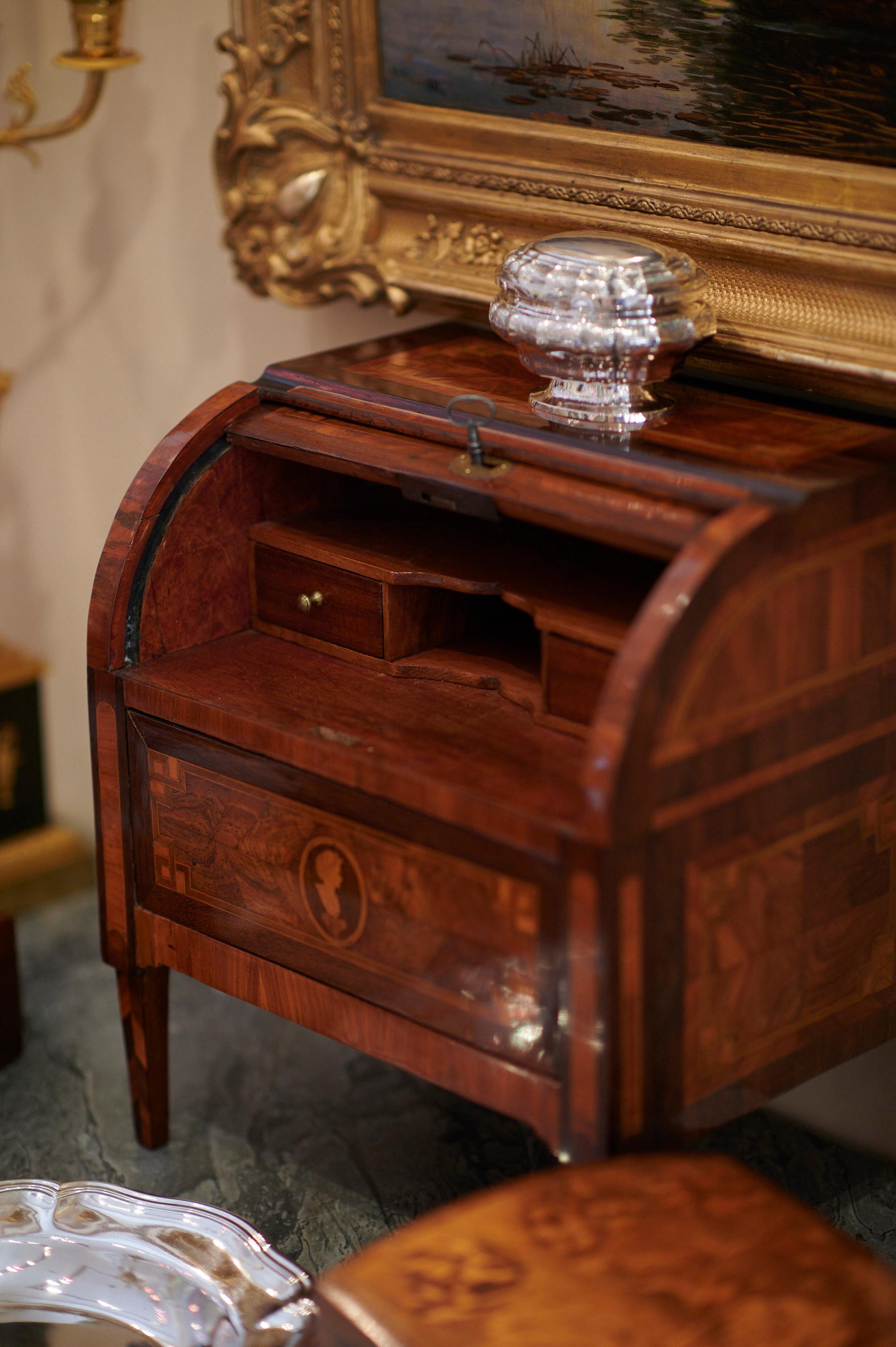 German Miniature Cylinder Desk, 18th Century For Sale