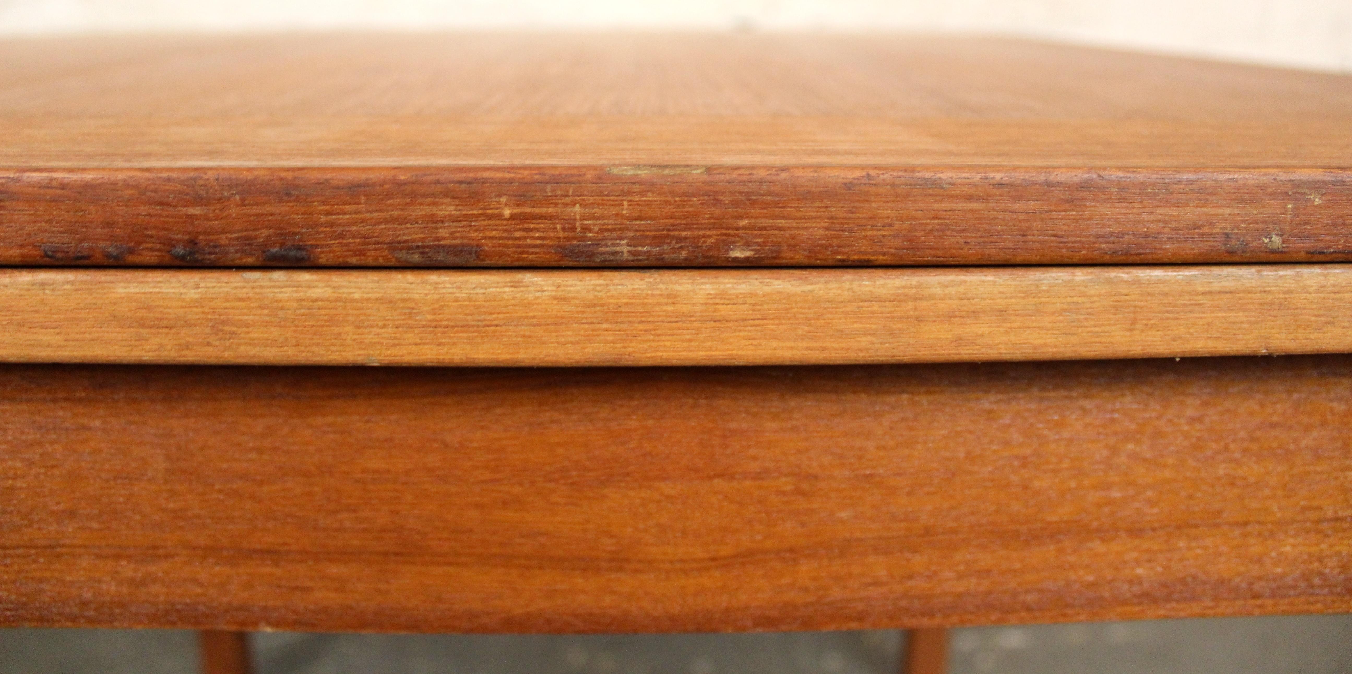 Miniature Danish Teak Draw-Leaf Table For Sale 7