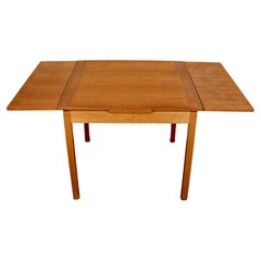 Miniature Danish Teak Draw-Leaf Table