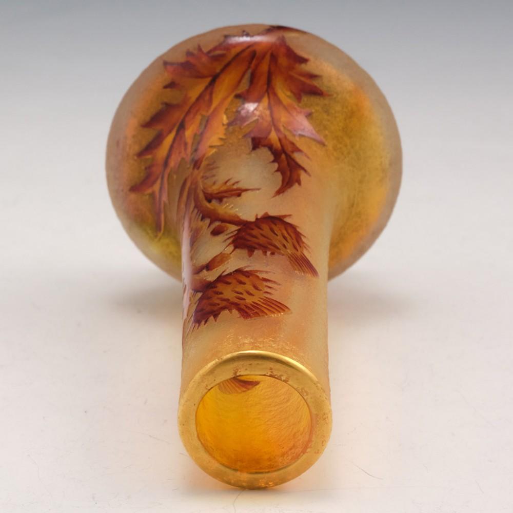 Miniature Daum Nancy Thistle Vase c1895 For Sale 1