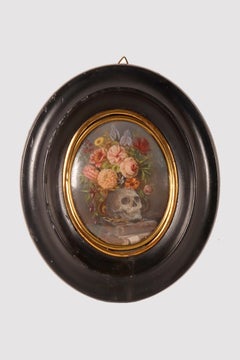 Miniature depicting a Memento Mori. Italy, late 19th century.