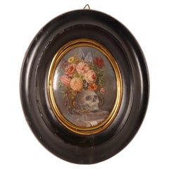 Miniature depicting a Memento Mori. Italy, late 19th century.