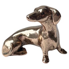 Miniature Dog Handcast Bronze Sculpture