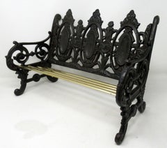 Miniature Dolls House Cast Iron and Brass Seat Bench Chair Attrib. Coalbrookdale