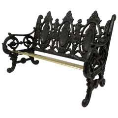 Miniature Dolls House Cast Iron and Brass Seat Bench Chair Attrib. Coalbrookdale