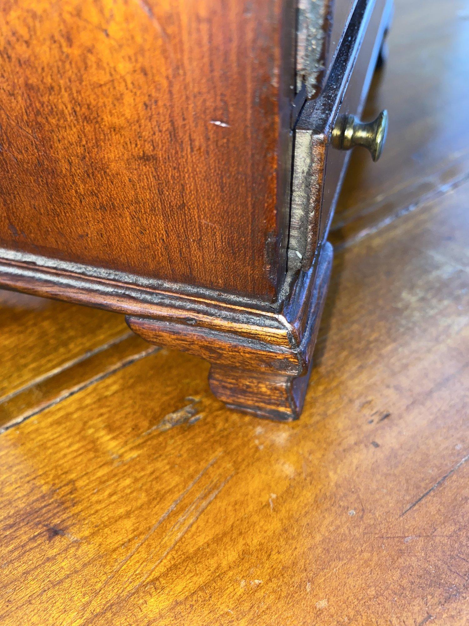 Miniature Drop-Front Secretary Desk, Early 19th Century In Good Condition In Doylestown, PA