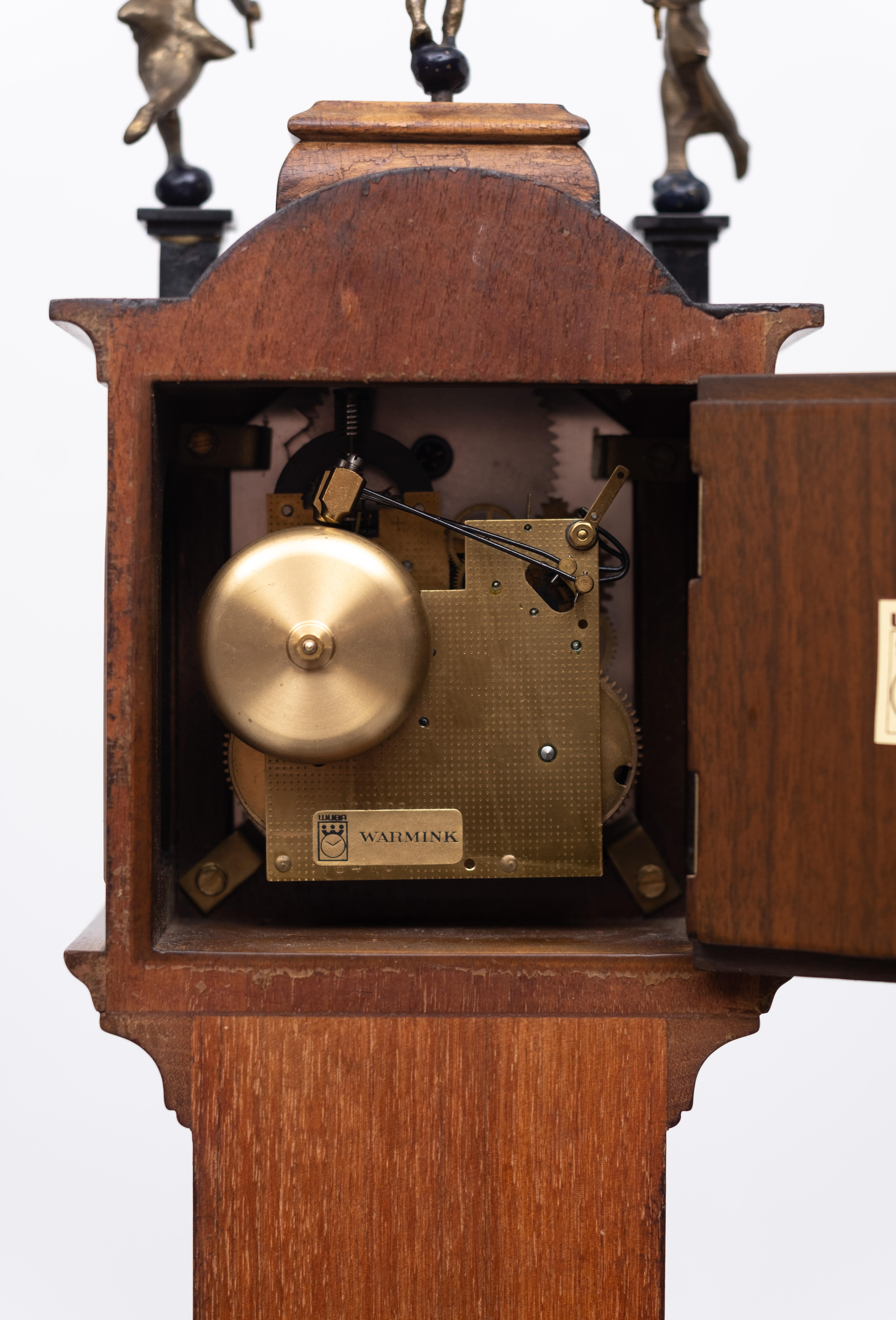 Baroque Miniature Dutch Walnut Long Case Clock For Sale