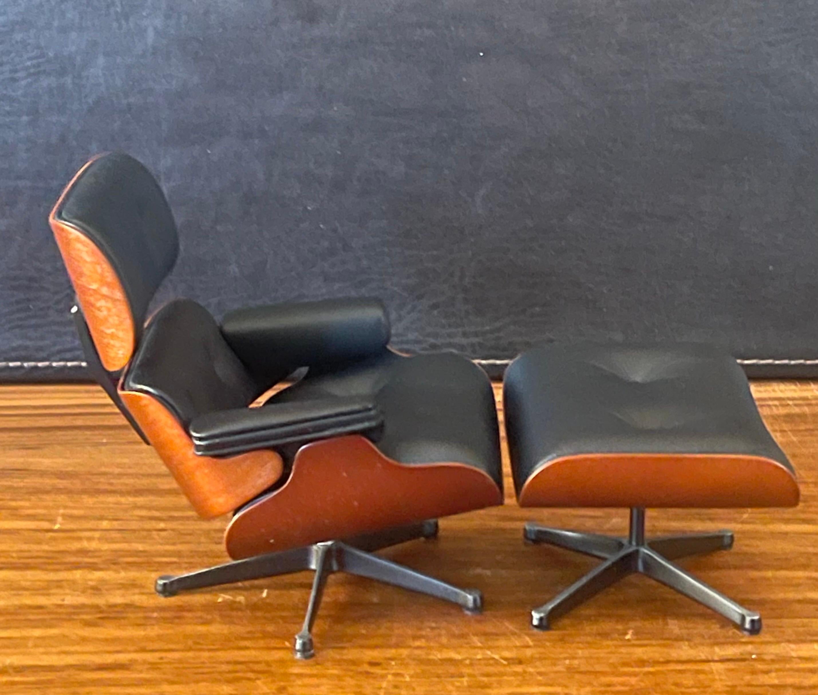 Miniature Eames Lounge Chair & Ottoman by Vitra In Excellent Condition In San Diego, CA