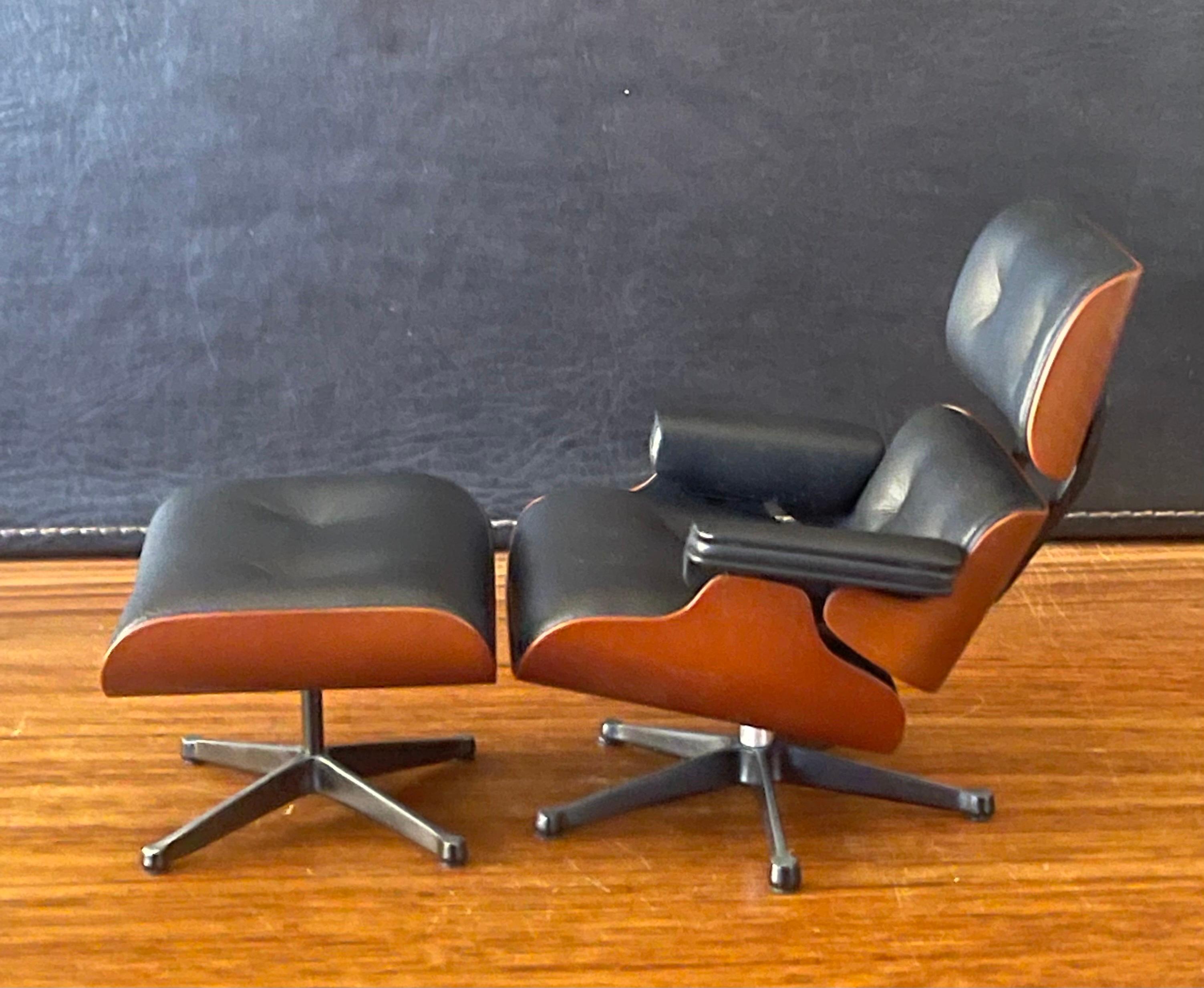Contemporary Miniature Eames Lounge Chair & Ottoman by Vitra