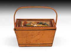 Miniature Early Tunbridge Ware Sewing Box