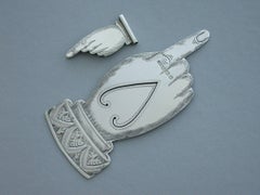 Miniature Edwardian Novelty Silver "Pointing Finger" Bookmark, 1904