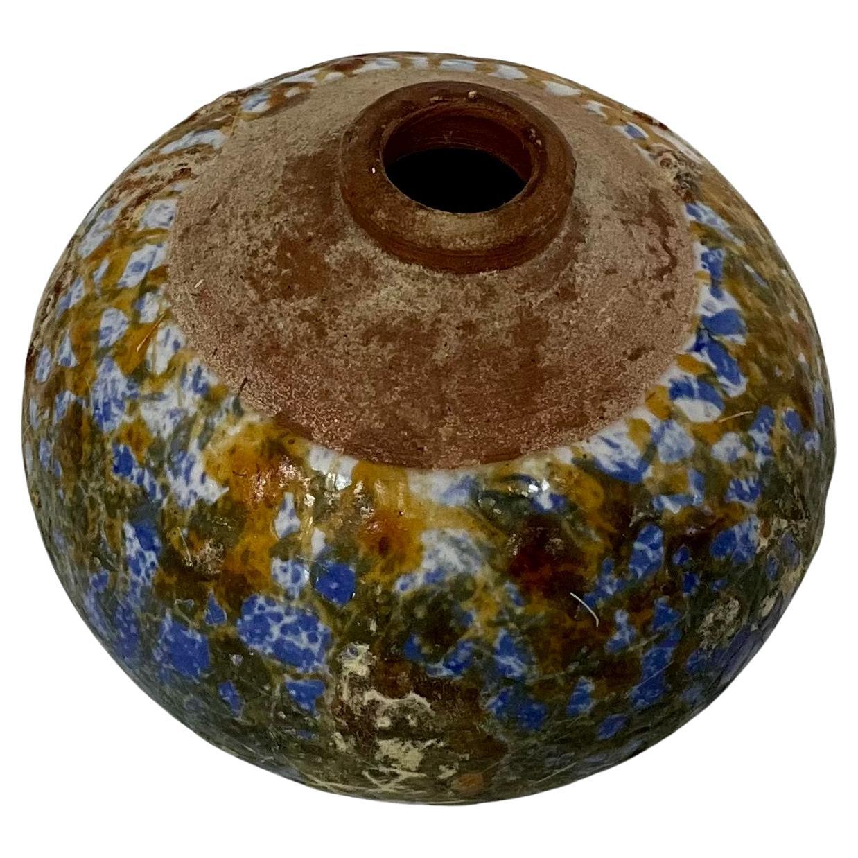 Miniature Enameled Weed Pot - 20th Century