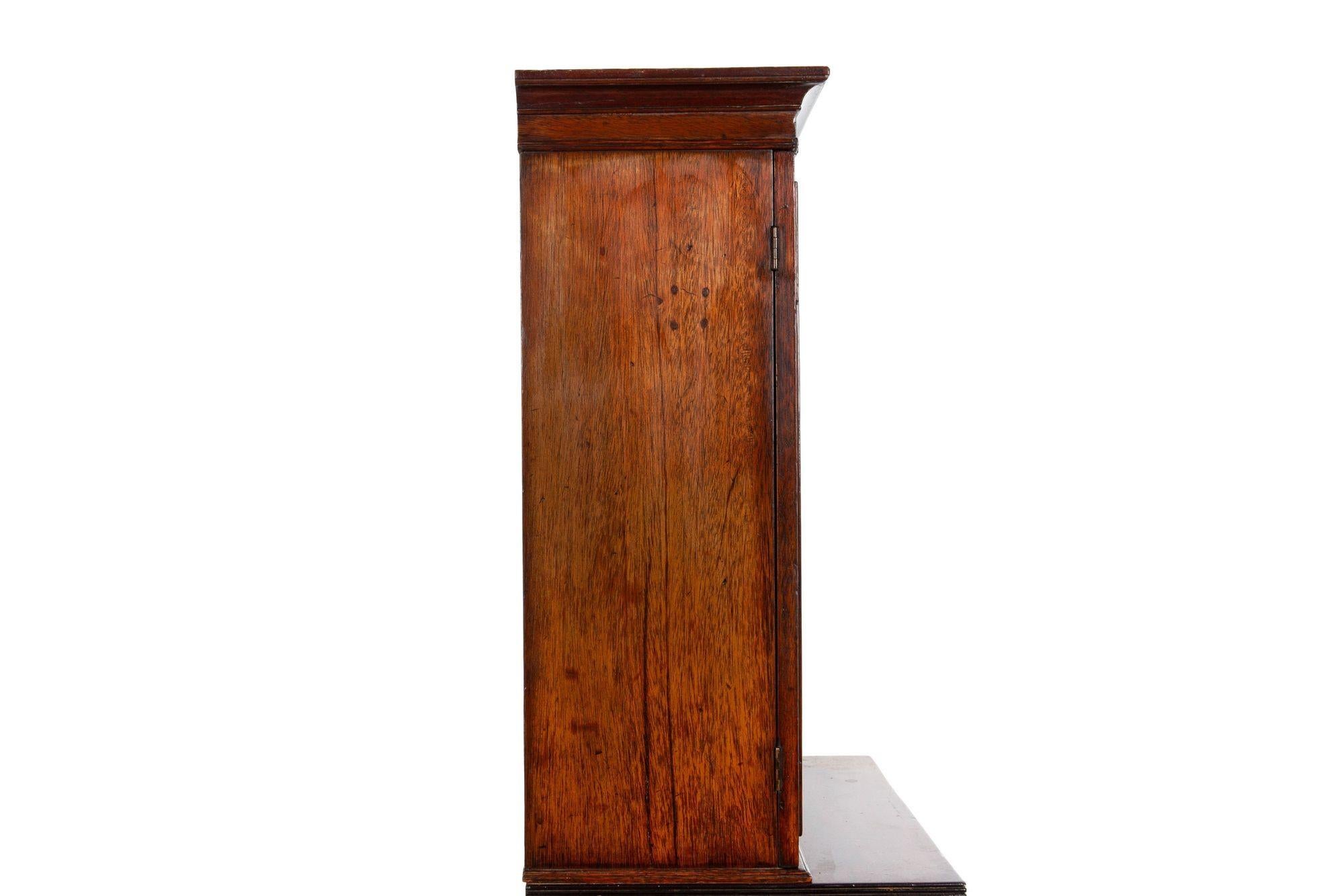 Miniature English Antique Mahogany Secretary Bookcase ca. 1800 For Sale 5