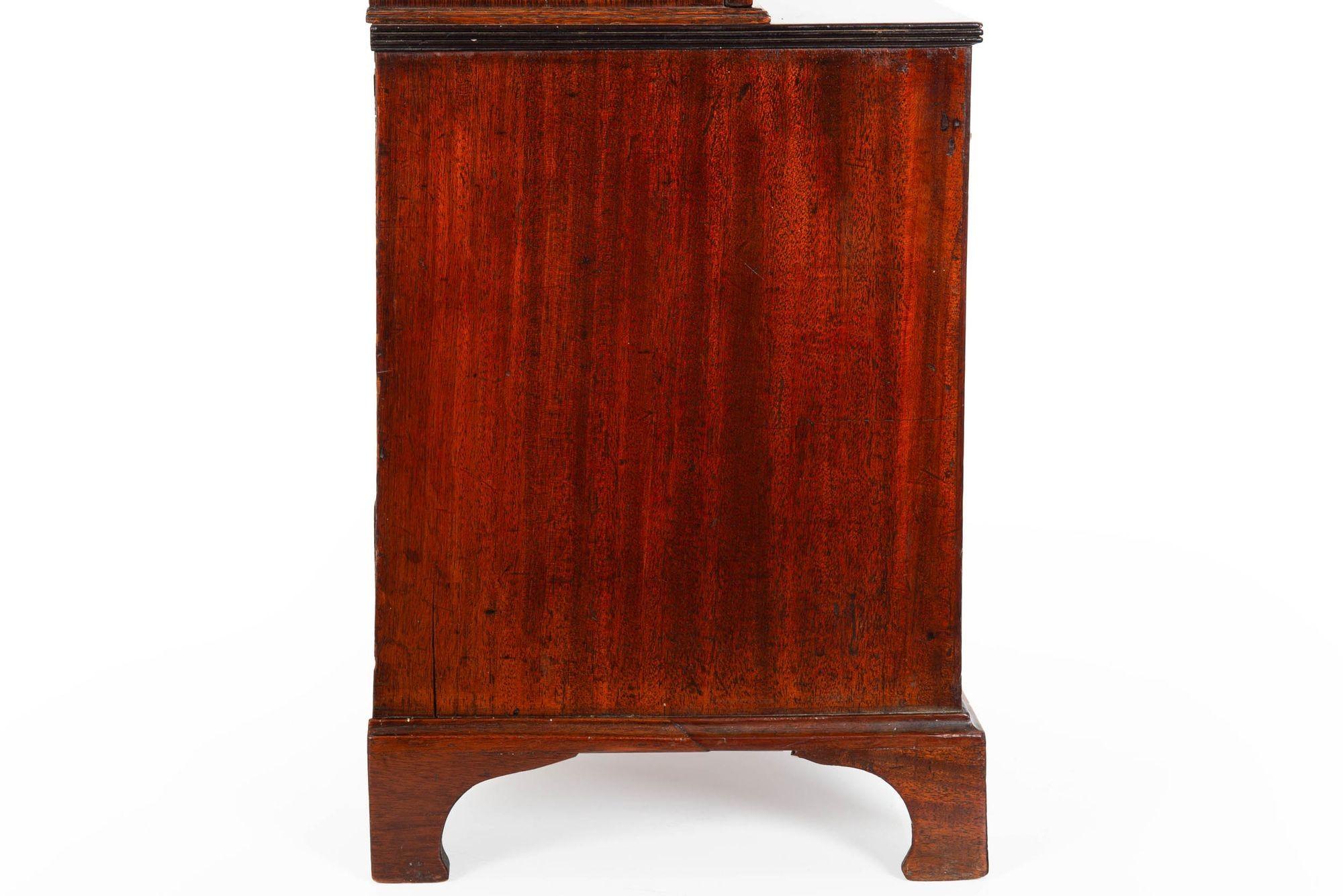 Miniature English Antique Mahogany Secretary Bookcase ca. 1800 For Sale 6