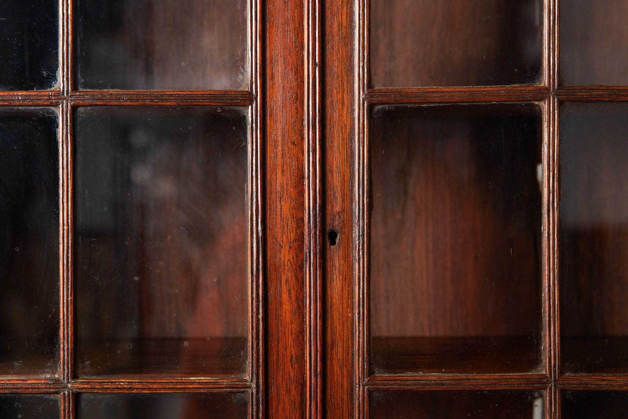 Miniature English Antique Mahogany Secretary Bookcase ca. 1800 For Sale 9