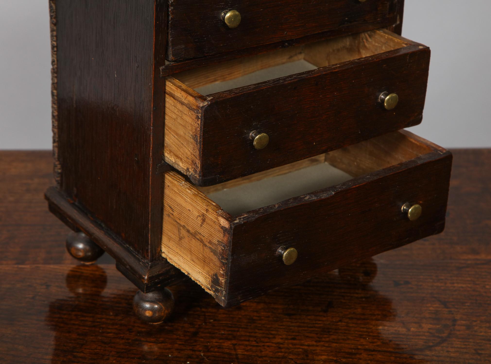 18th Century Miniature English or Welsh Oak Chest of Drawers