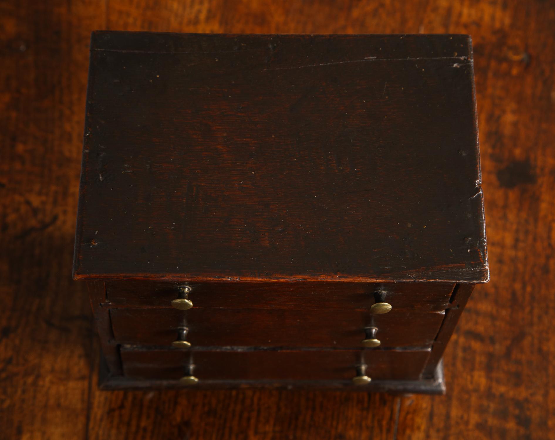 Miniature English or Welsh Oak Chest of Drawers 3