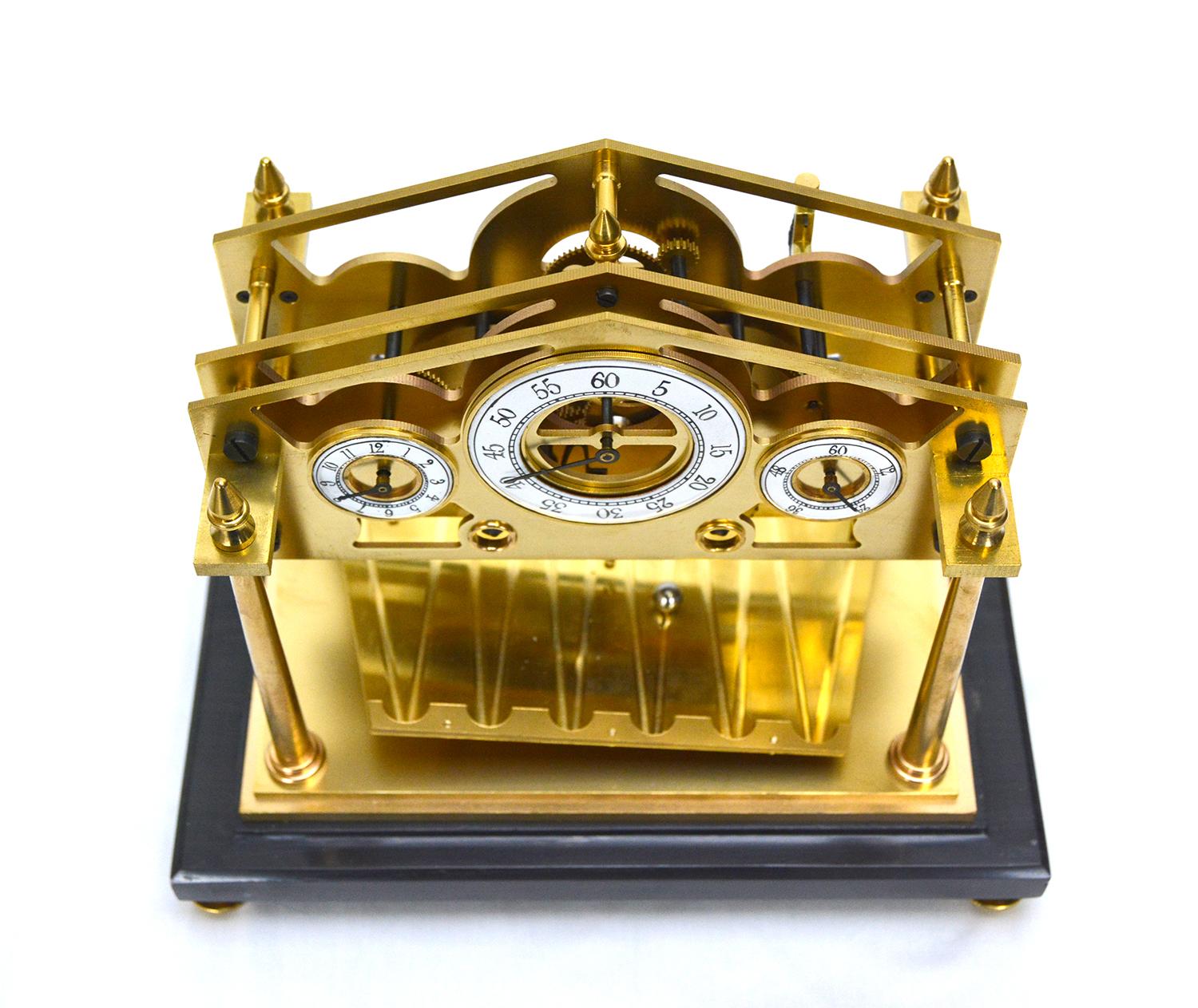 Miniature English William Congreve Rolling Ball Clock In Good Condition In Danville, CA