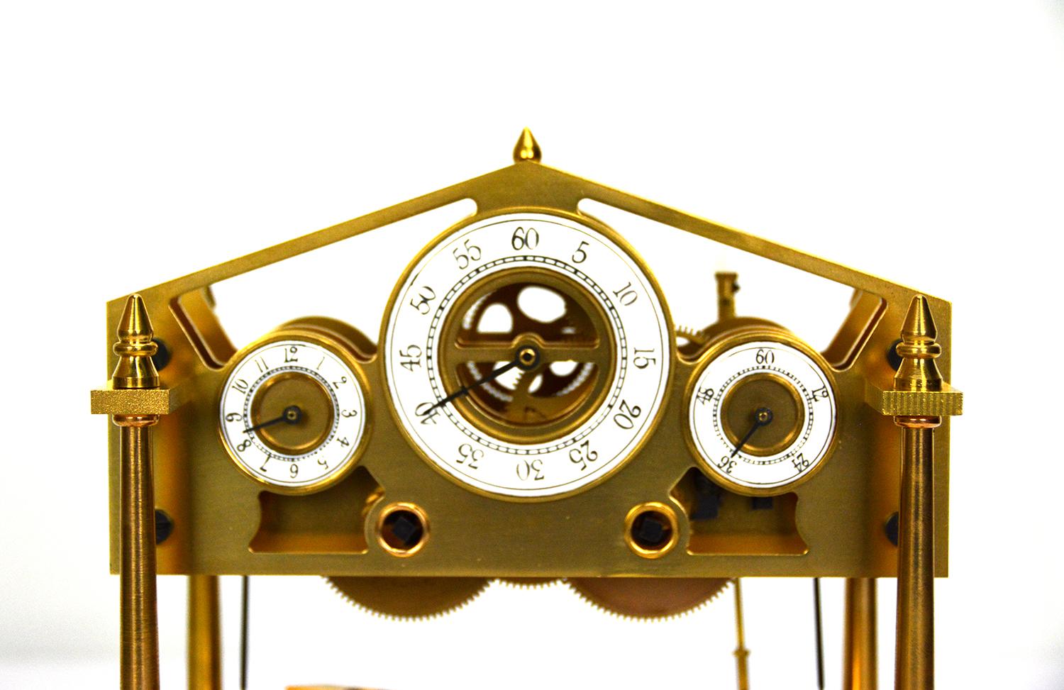 Miniature English William Congreve Rolling Ball Clock In Good Condition In Danville, CA