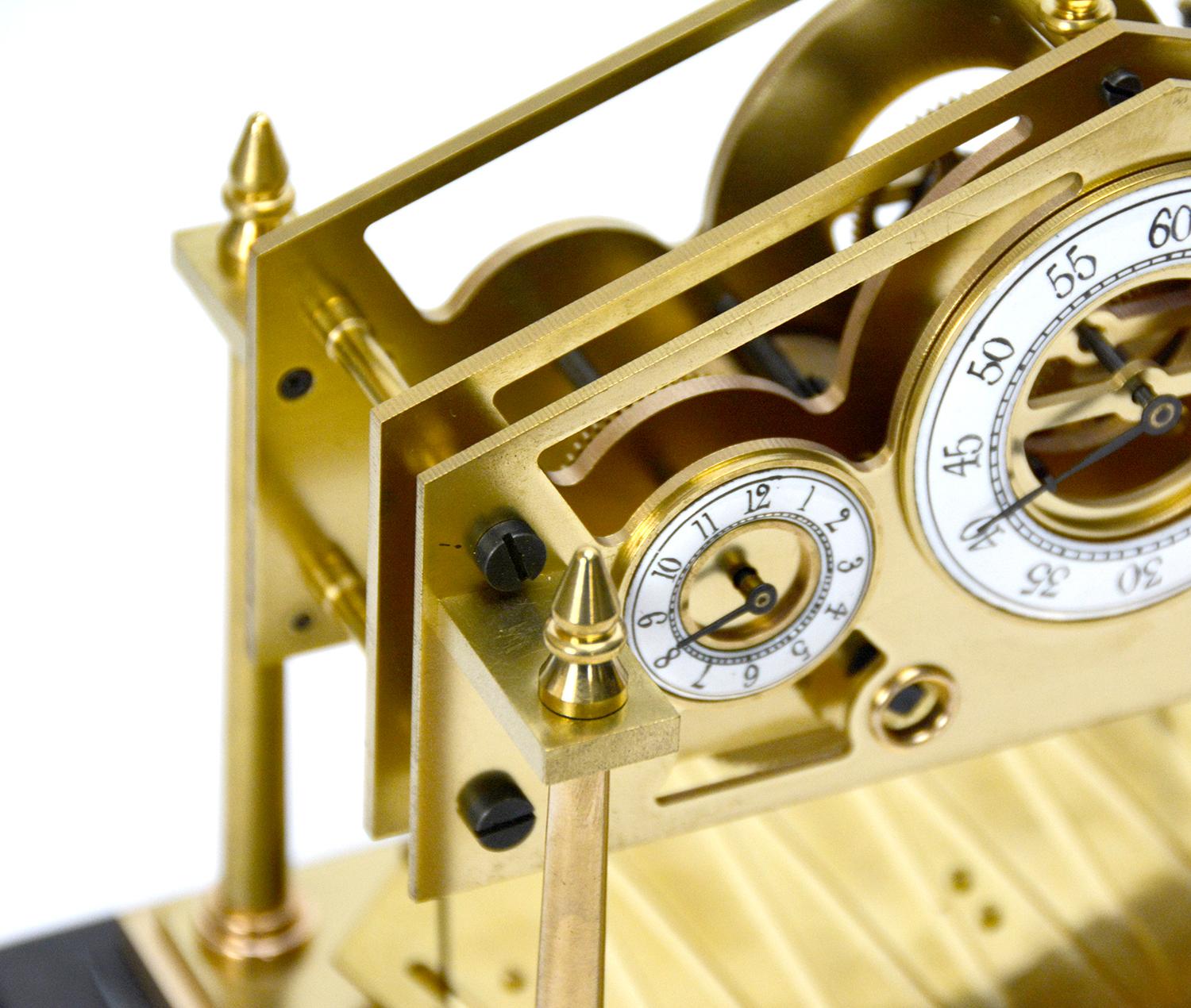 Brass Miniature English William Congreve Rolling Ball Clock