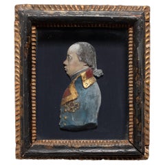 Miniature European Wax Portrait, c. 1850
