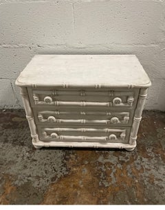 1950s Miniature Faux Bamboo Chest with Three Drawers, USA