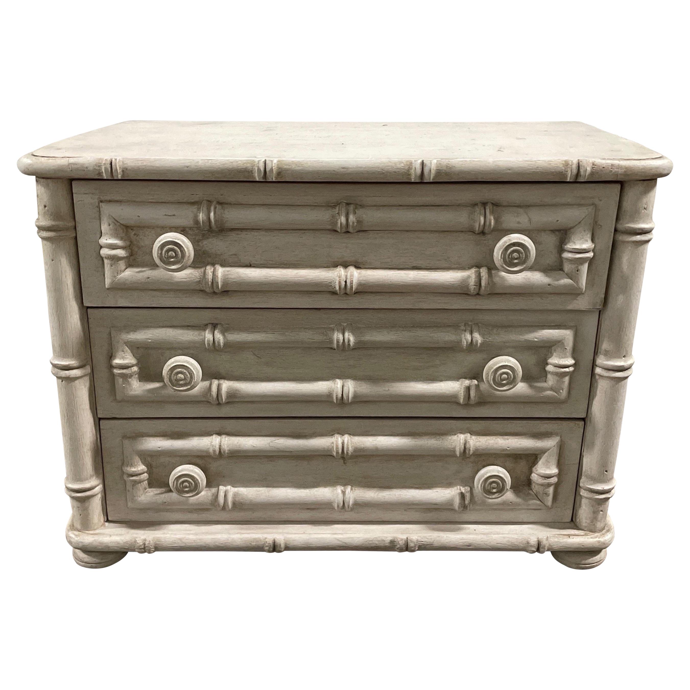 Miniature Faux Bamboo Painted Chest