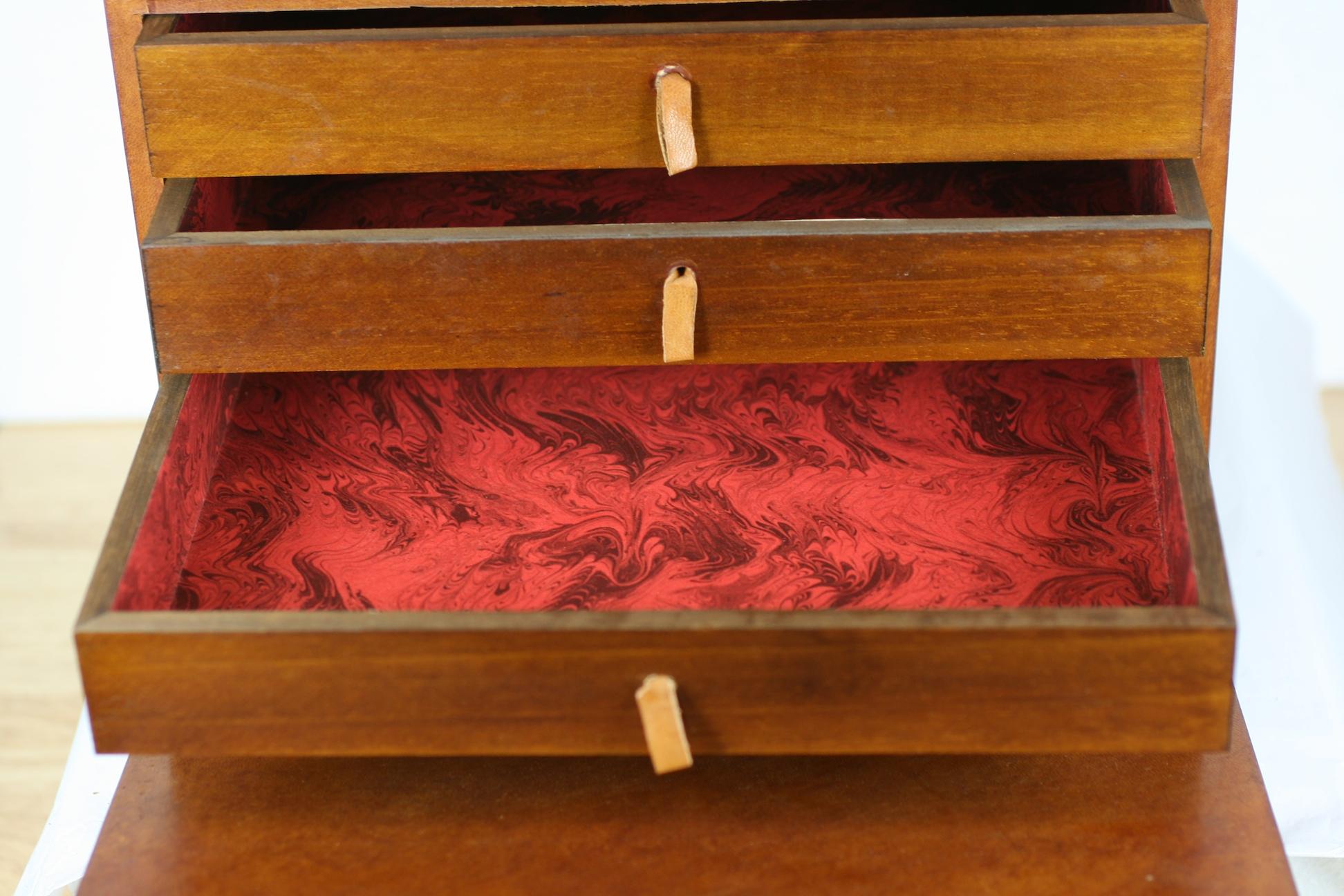 Miniature Faux Library Drawers In Good Condition In Riverdale, NY