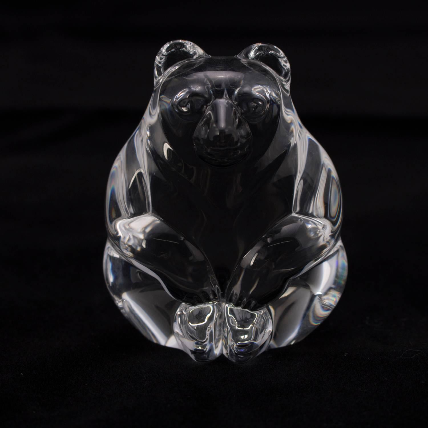 steuben glass bear
