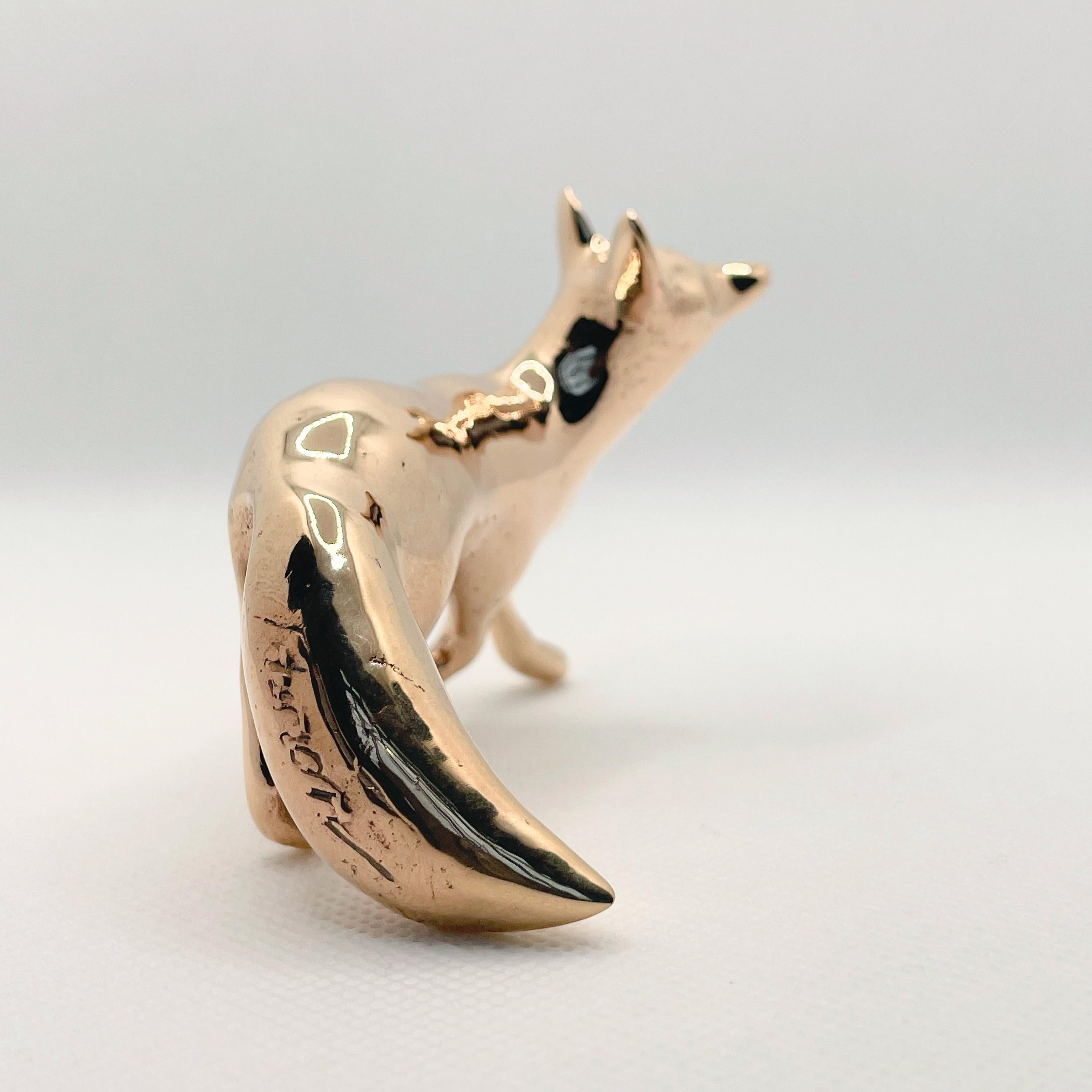 Scultura animale in bronzo massiccio in miniatura di Javier de la Rosa in vendita 2