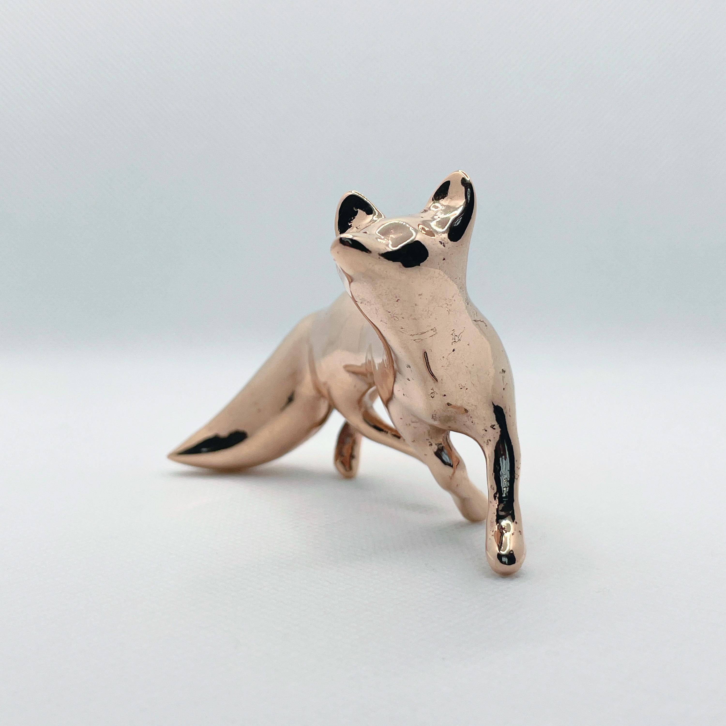 Organico moderno Scultura animale in bronzo massiccio in miniatura di Javier de la Rosa in vendita